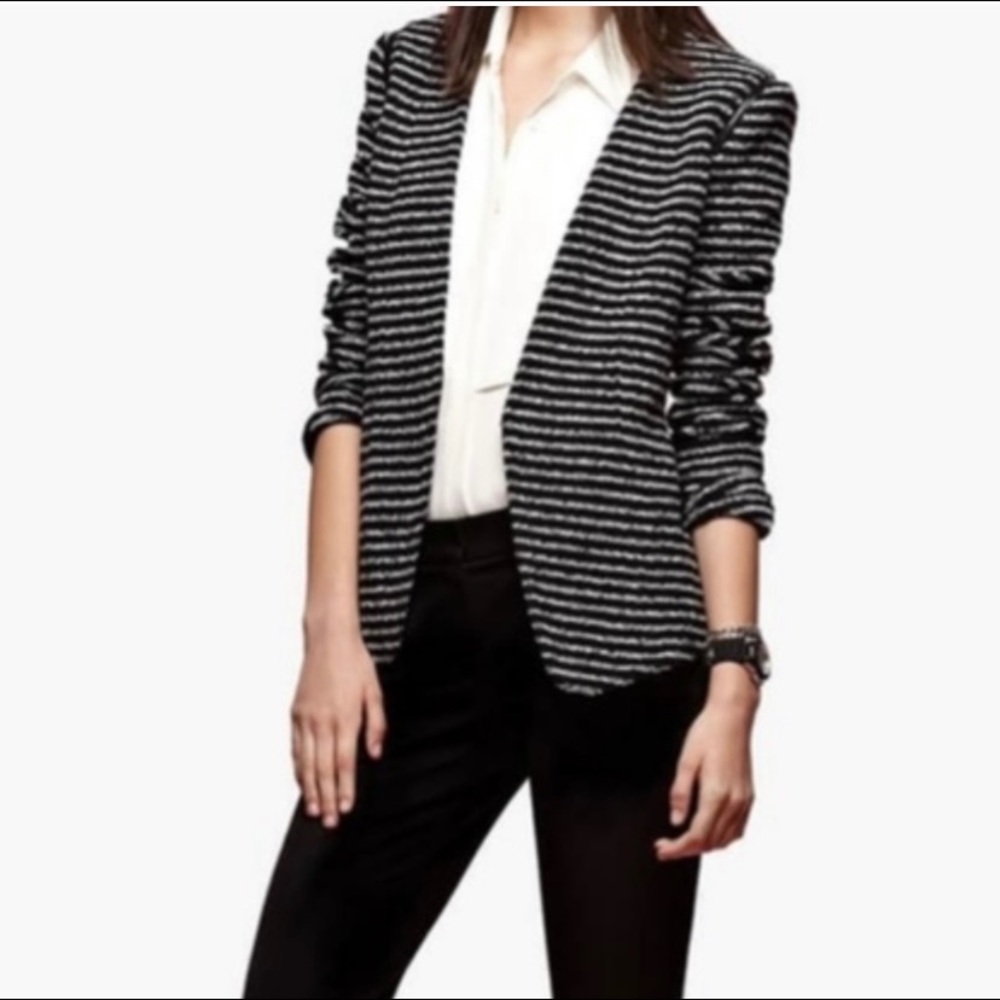 Theory Blazer Tweed Striped size L - Picture 5 of 6